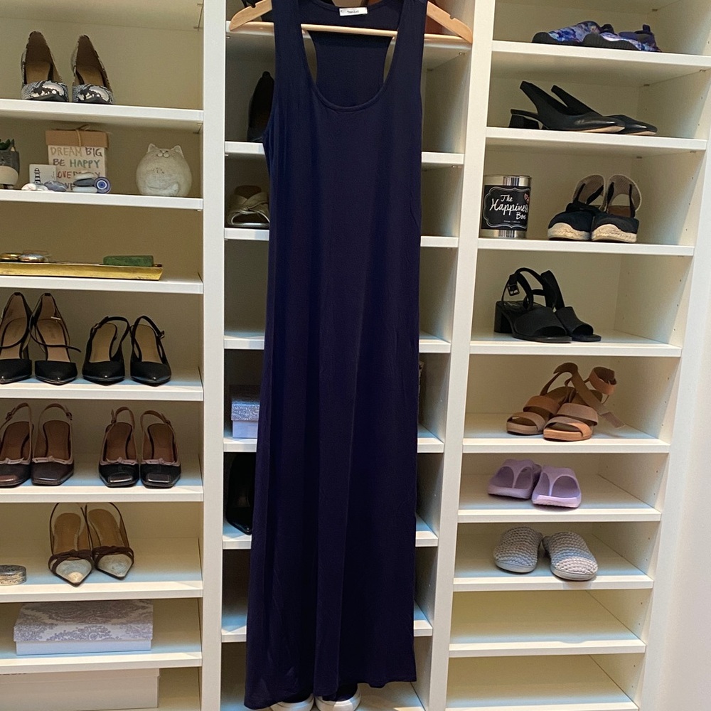 TeenBell Deep Blue Maxi Dress with Racerback. NWOT. Size 4